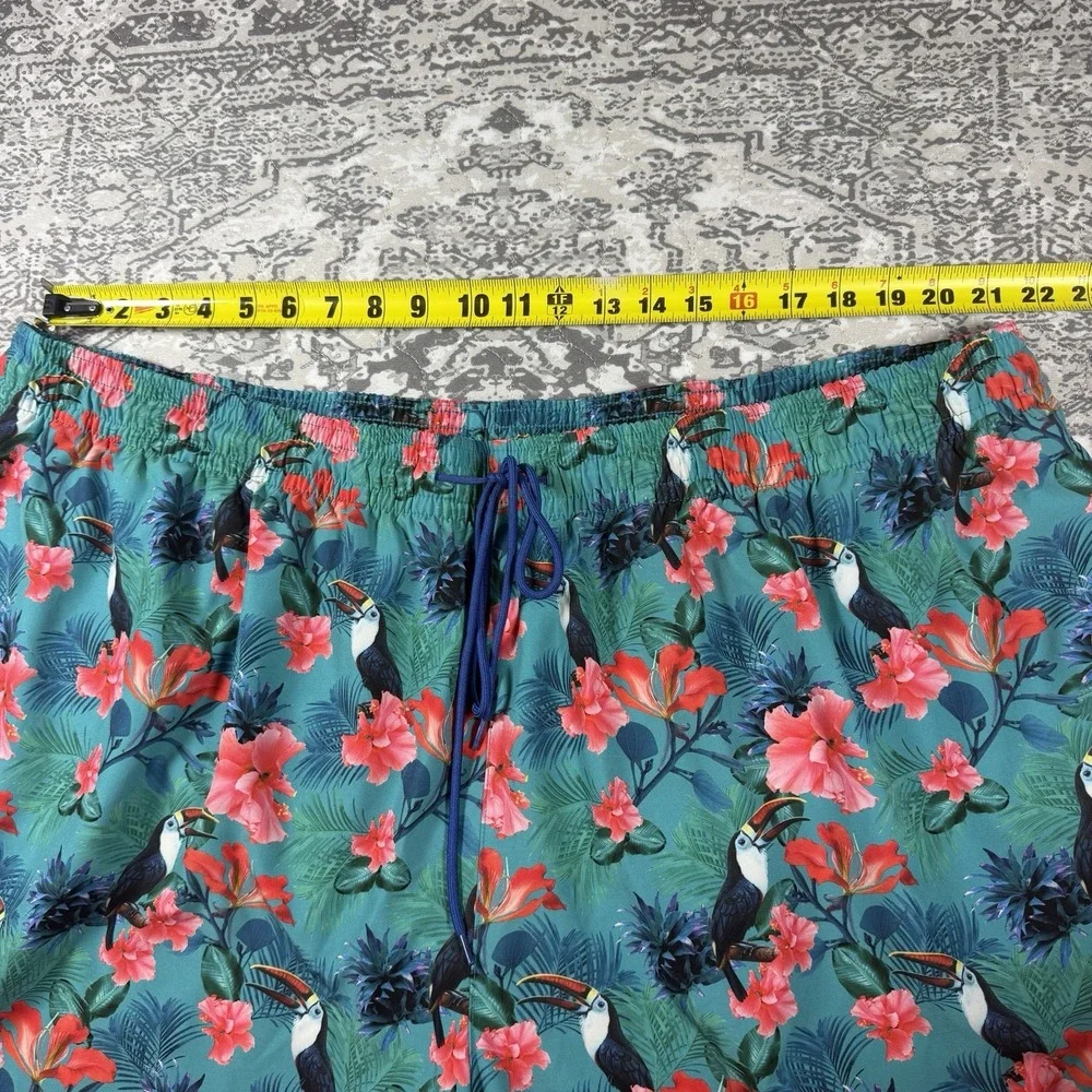 Caribbean Swimwear Men's sz 3XB Toucan Troical Print Swim Trunks Shorts